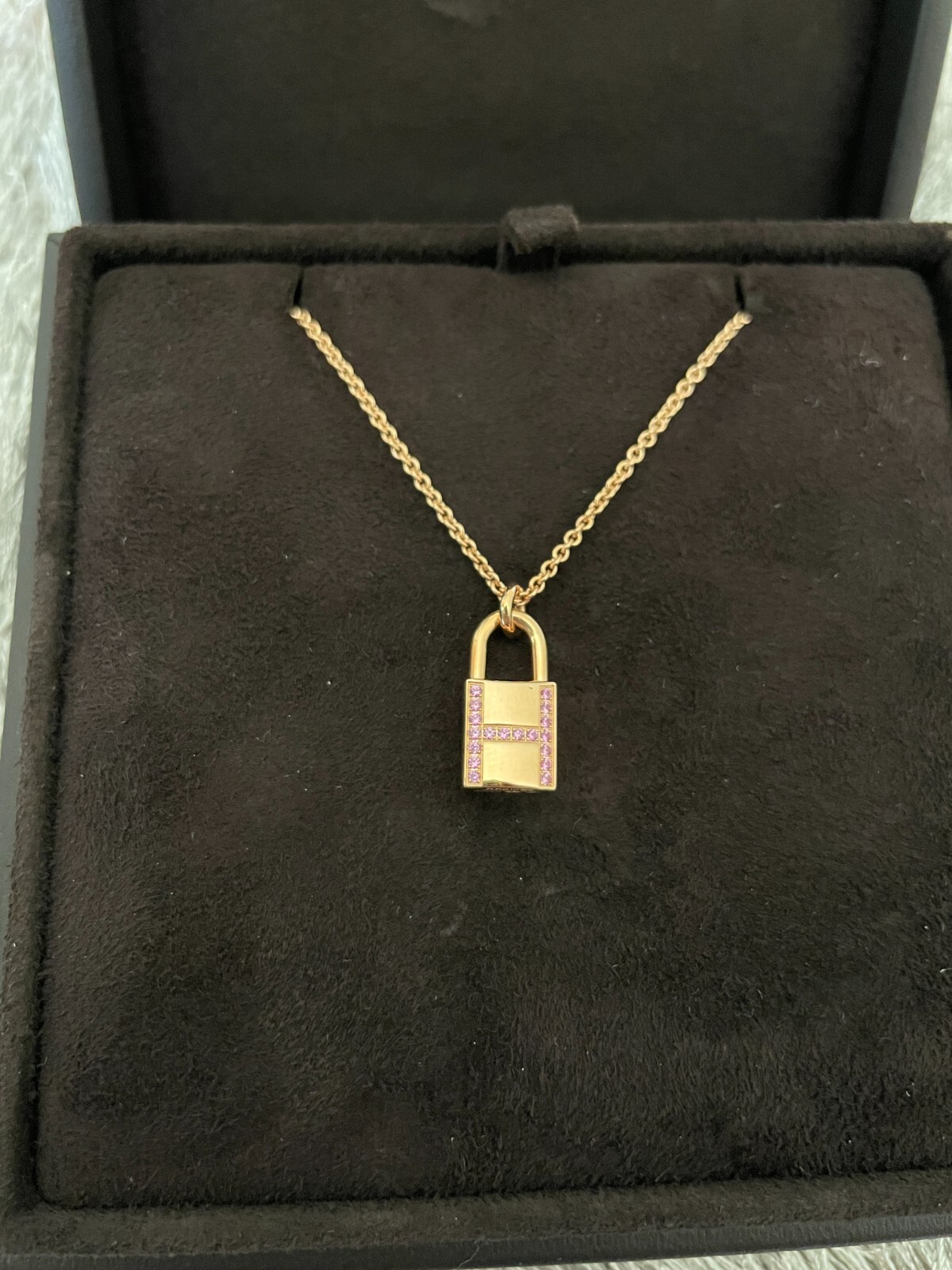 【HERMES】★Pendentif Amulettes Cadenas ネックレス Unused ( Rank NS ) HERMÈS Pendentif Amulettes Constance