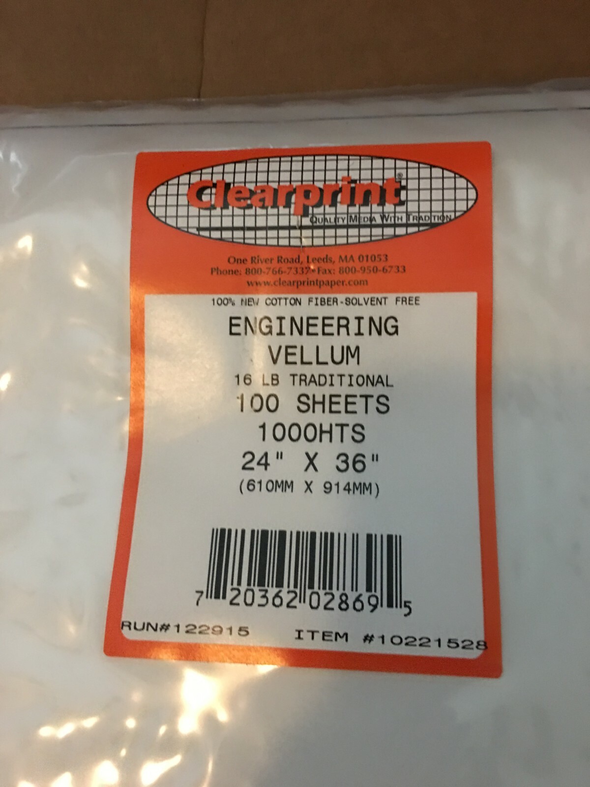 24 x 36 Vellum Sheets 1000HTS - Title Block 100 Sheet Pack BRAND NEW NEGOTIABLE