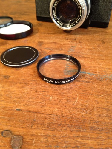 VTG Topcon Beseler Super D 1971  Camera Black Topcor 58mm Lens Rare! Ex Filters