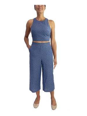 Женский синий укороченный топ без рукавов CITY STUDIO для юниорок 11