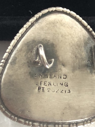 STERLING SILVER VINTAGE BUTTERFLY WINGS BROOCH PIN STERLING REVERSE Painting