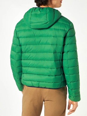 Pre-owned Mc2 Saint Barth Man Double Face Green Down Jacket