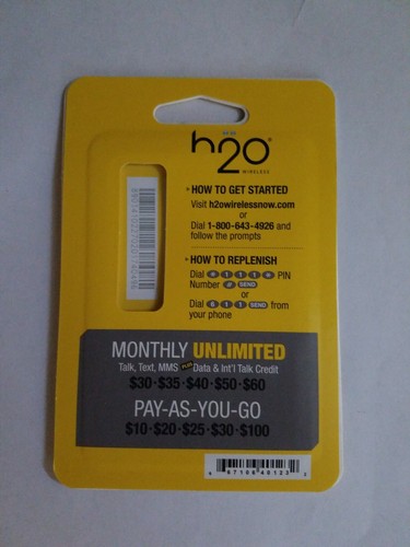 H2O 3 in 1 SIM Card for Mobile Phones