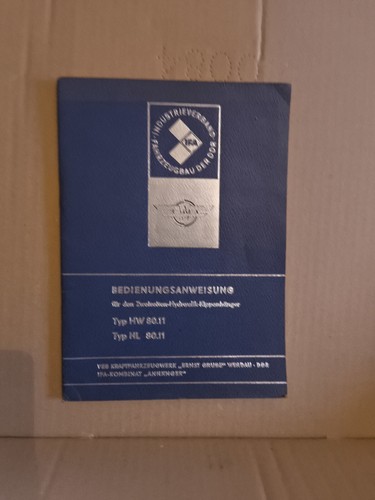 Betriebsanleitung Anhänger Werdau HW HL 80.11