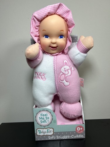 Baby's First So Soft Pink/White Plush Doll Goldberger New