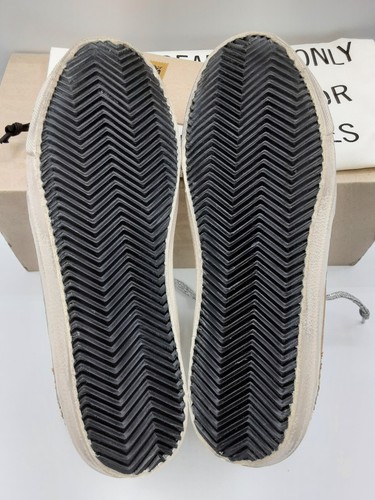 Pre-owned Golden Goose Slide Women's Leather Sneakers White/gold/silver Eu 39 Us 9 $655