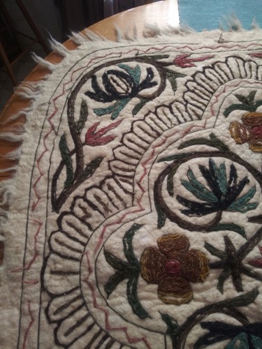 Vintage handmade wool blanket