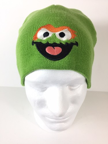Oscar The Grouch Kids Boys Girls Beanie Hat 123 Sesame Street Workshop EUC