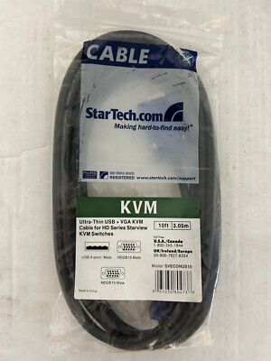 StarTech KVM 2-in-1 - Video / USB cable - 4 pin USB Type A, HD-15 (M) - HD-15 (M