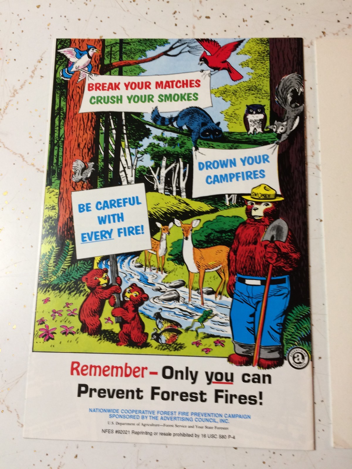 NOS LOT 2 pc SMOKEY the BEAR FOREST SERVICE vintage COMIC BOOK & ACTIVITY BOOK