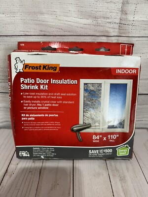Frost King 84 in. x 110 in. Clear Plastic Patio Indoor Shrink Window Kit New Wow