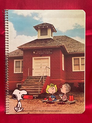 NEW VINTAGE PEANUTS 8'' X 10-1/2'' SPIRAL NOTEBOOK with SNOOPY, LINUS & SALLY
