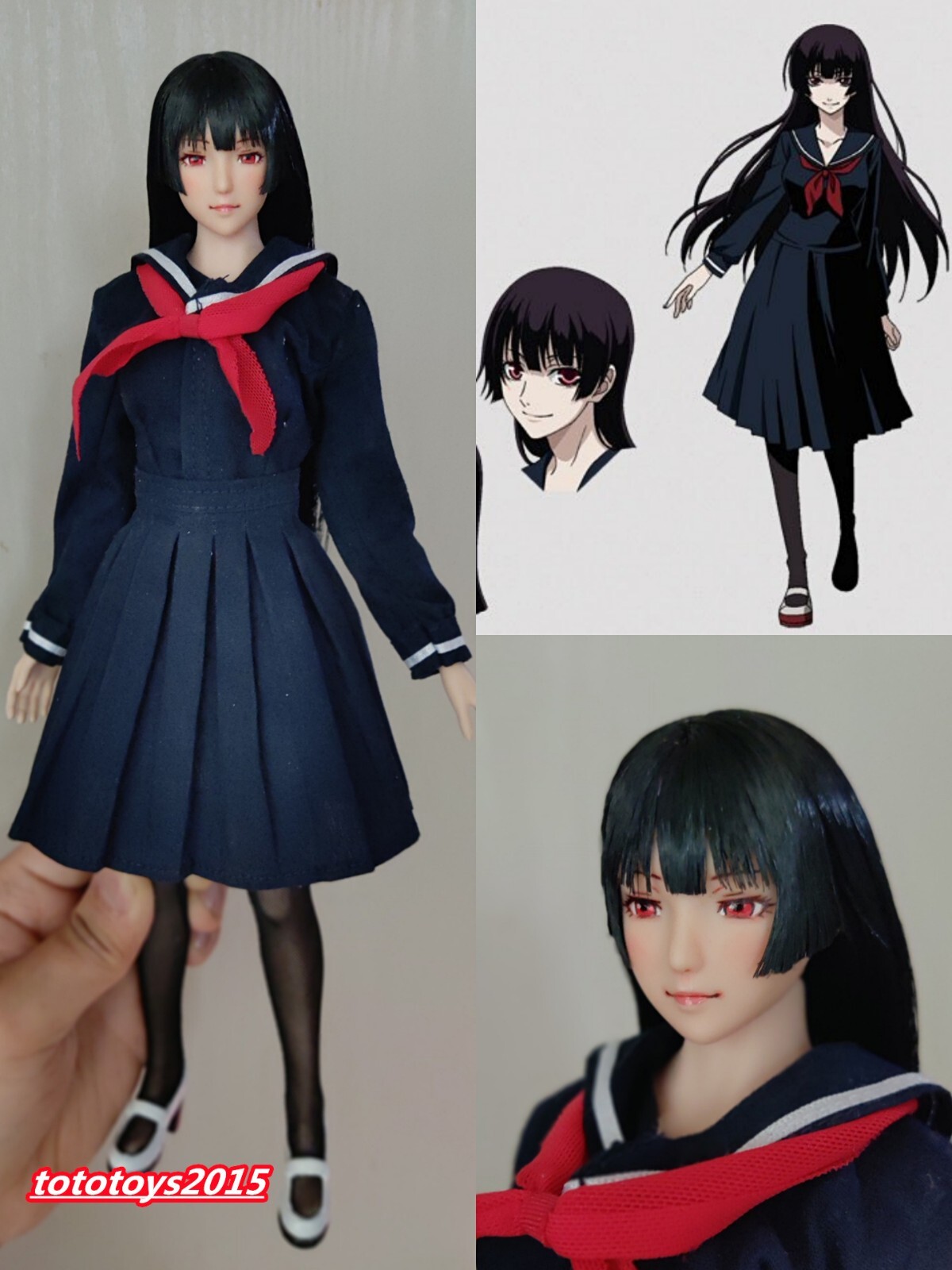 1:6 Anime Ghost Girl Obitsu Head Sculpt For 12'' Female PH