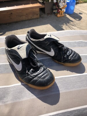 nike air tiempo rival men s sz 8 black white indoor soccer shoes 311401 012 175647147215