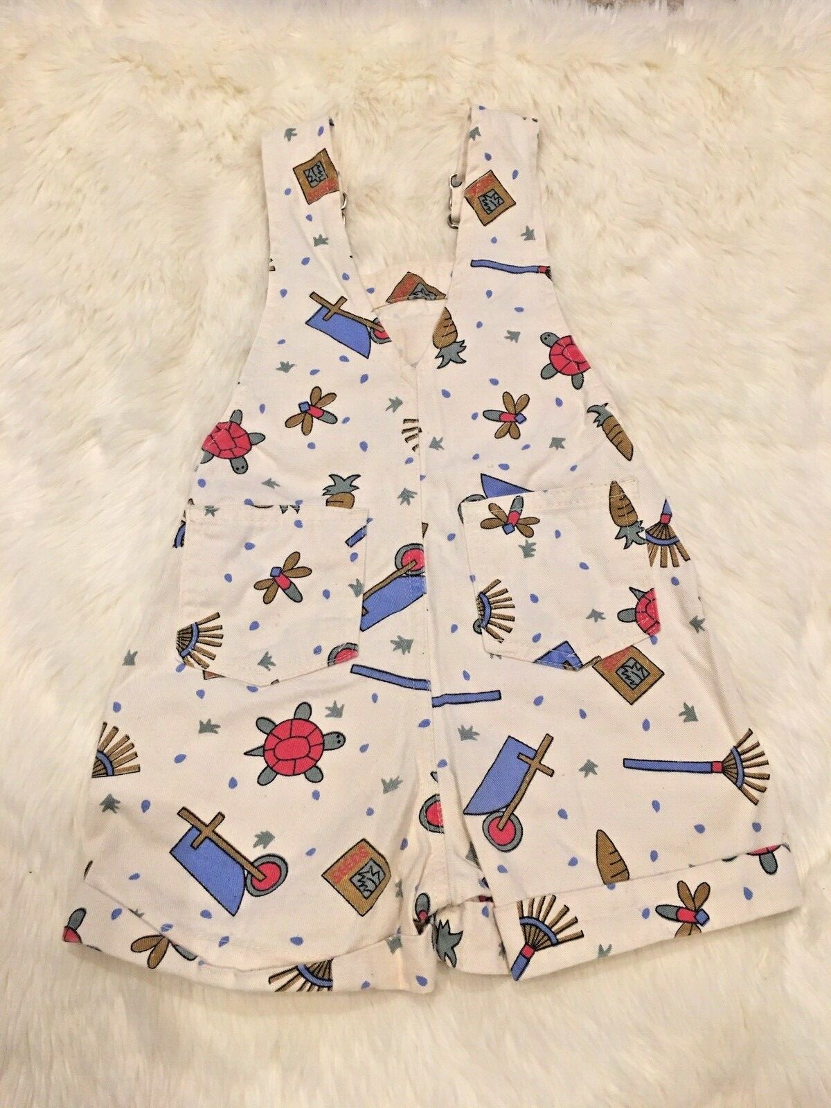 Vintage Cutecumber by Mark Shortalls 2T Unisex Gardening Rake Wheelbarrow Turtle