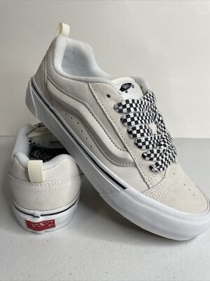 VANS Off The Wall Knu Skool Vlt LX Suede Ultracush Marshmallow White Sz. M7.5/W9