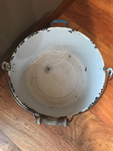 Bonnie Bonny Blue Enalmelware Graniteware Blue White Enamel Kettle