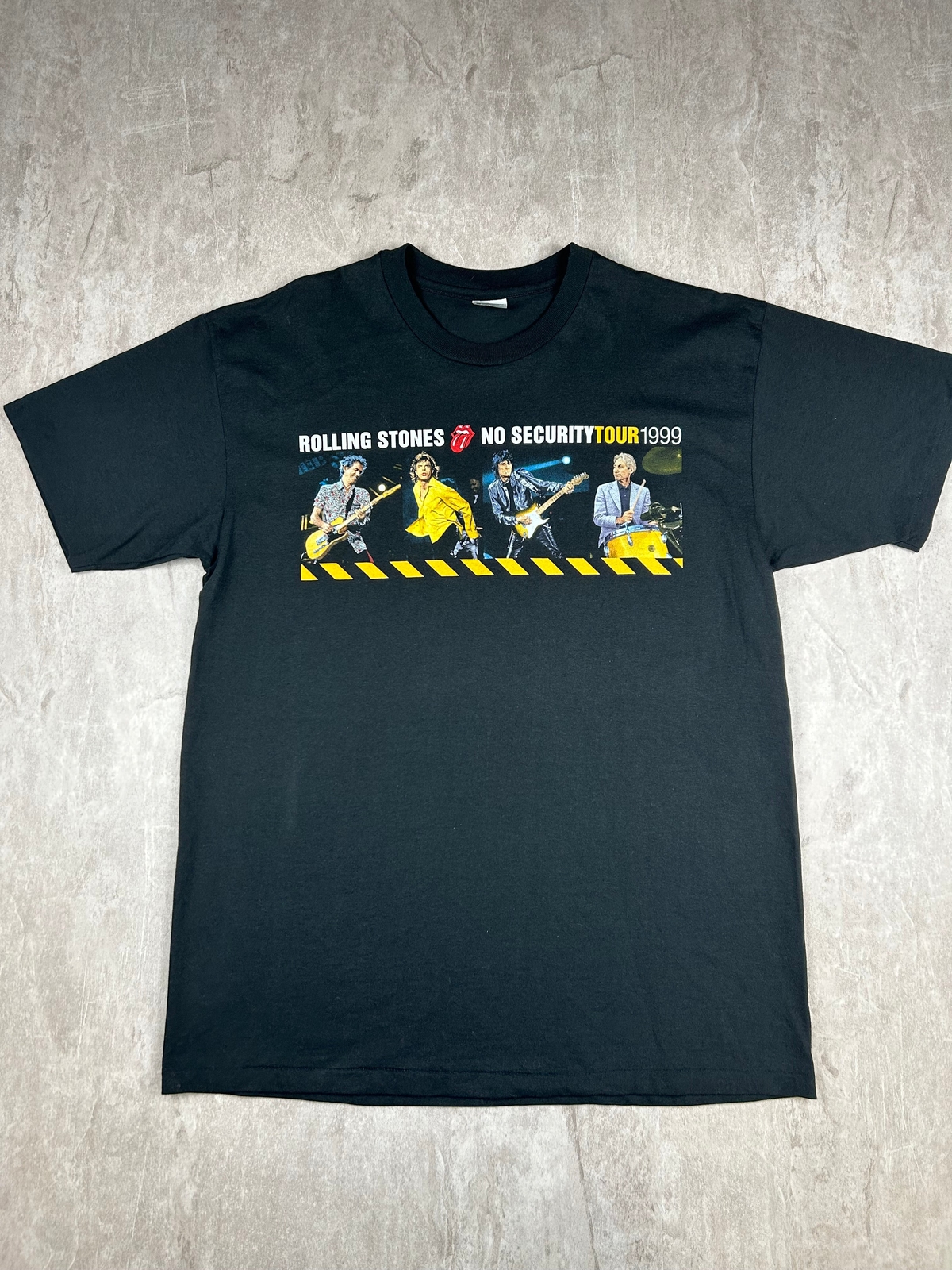 Vtg 1999 Rolling Stones No Security Tour Black T-Shirt Anvil Men's