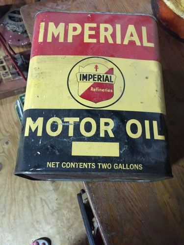Imperial Motor Oil 2 Gal Metal Empty Can