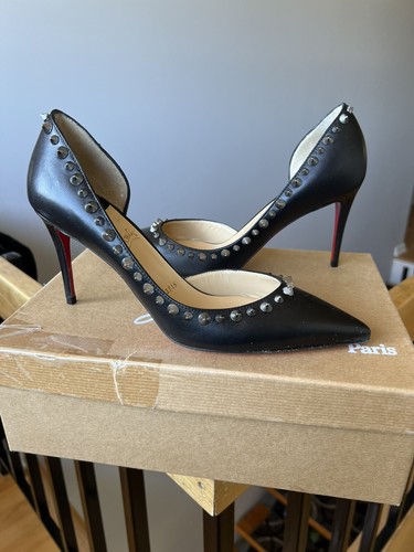 EU36.5 Christian Louboutin ハイヒール 黒 327A Christian Louboutin Pumps Heel Leather Black EU36.5/US6.5