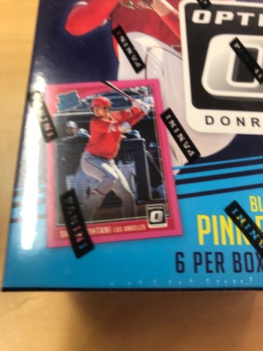 2018 Donruss OPTIC Baseball Trading Cards 24ct. Retail Blaster Box = Pink Prizm