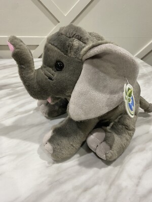 Wild Republic Gray Elephant 10'' Plush Realistic Toy Stuffed Animal Jungle  