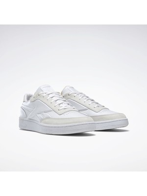 

Женские кожаные кроссовки REEBOK White Tongue Victoria Beckham Vb Club с круглым носком, Белый, H05430