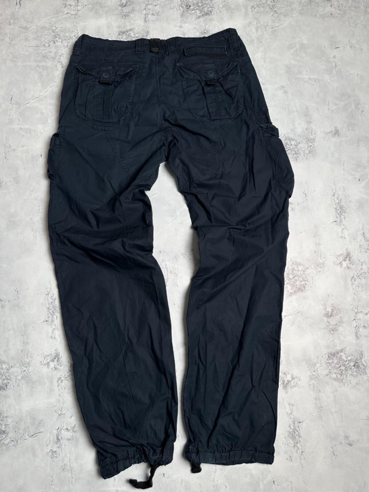 パンツ 90s armani exchange cargo pants black Armani Exchange Vintage Trasherd Cargo Pants | eBay