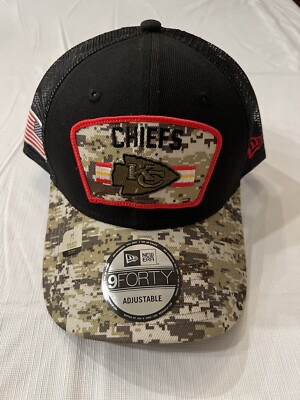 Kansas City Chiefs New Era 2022 Salute To Service 9FORTY Snapback Hat Cap