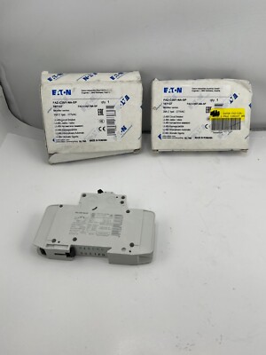 QTY 2 Eaton Circuit Breaker  20A 1P 277VAC 48VDC 10 kAIC Moeller FAZ-C20/1-NA-SP