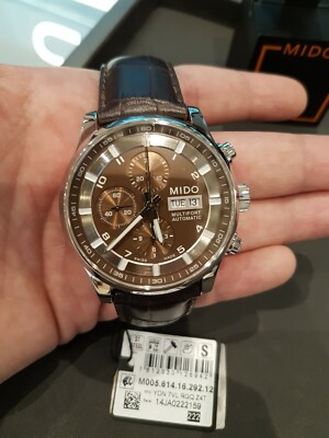 Mido M005.614.16.292.12 Automatic Chrono Shock Resistance Brown Men Watch 