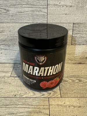 Marathon, Advanced Amino + Preworkout Formula, Raspberry Iced Tea 12.7oz (360 g)