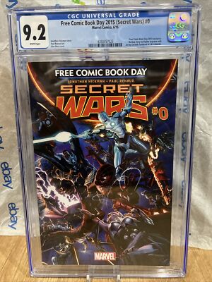 FCBD SECRET WARS 0 CGC 9.6 MARVEL COMICS 2015 JONATHAN HOFFMAN ALEX ROSS COVER 