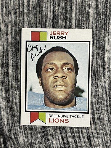 Jerry Rush Signed Detroit Lions Card | eBay