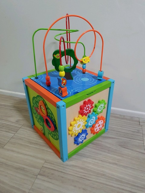 imaginarium discovery wooden activity cube