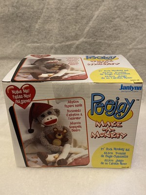 Janlynn 21'' Peejay Sock Monkey Sewing Embroidery Kit