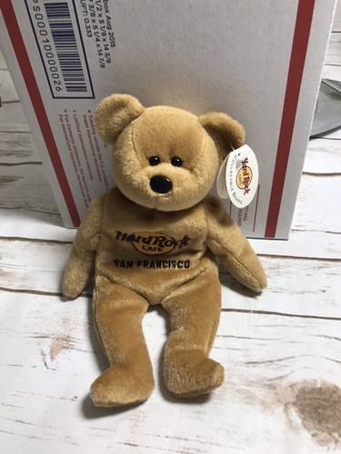 HARD ROCK Cafe Boston Classic Tan Brown Teddy Bear Isaac Beara /Tags Collectible