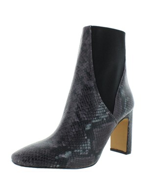 Женские кожаные ботильоны VINCE CAMUTO бордового цвета со змеиным принтом Seeana на блочном каблуке 6