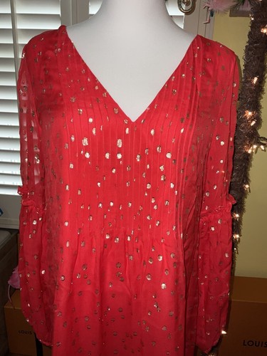 Pre-owned Lilly Pulitzer Cleme Silk Dress Ruby Red Metallic $258 Size 4,6,8,10,12,16