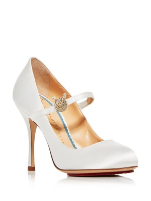 CHARLOTTE OLYMPIA CHARLOTTE OLYMPIA WOMENS OPEN WHITE SATIN FABRI TOE STILETTO SLIP ON PUMPS 38
