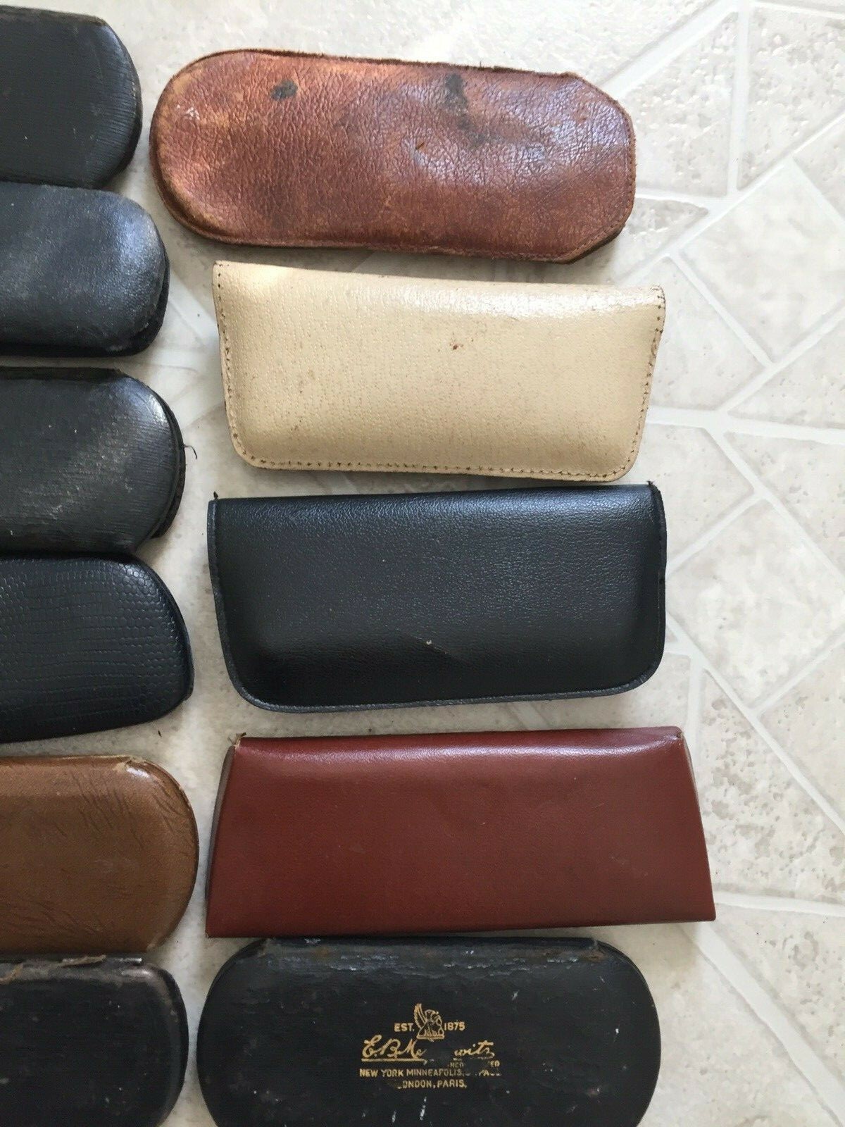 Lot Of 10 Antique/Vintage Eyeglass Cases 10