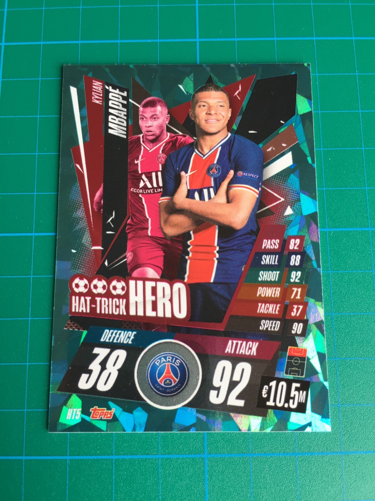 Kylian Mbappe Topps Match Attax UCL 2020/21 #HT5 Hat trick