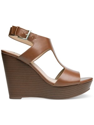 

INC Женские коричневые сандалии Valleri на платформе 1/2 дюйма с круглым носком на танкетке с ремешком на пятке 9,5 м, Коричневый, 10011991600