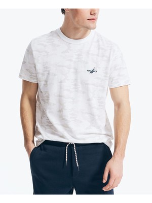 

Мужская белая футболка классического кроя NAUTICA, Белый, K16503