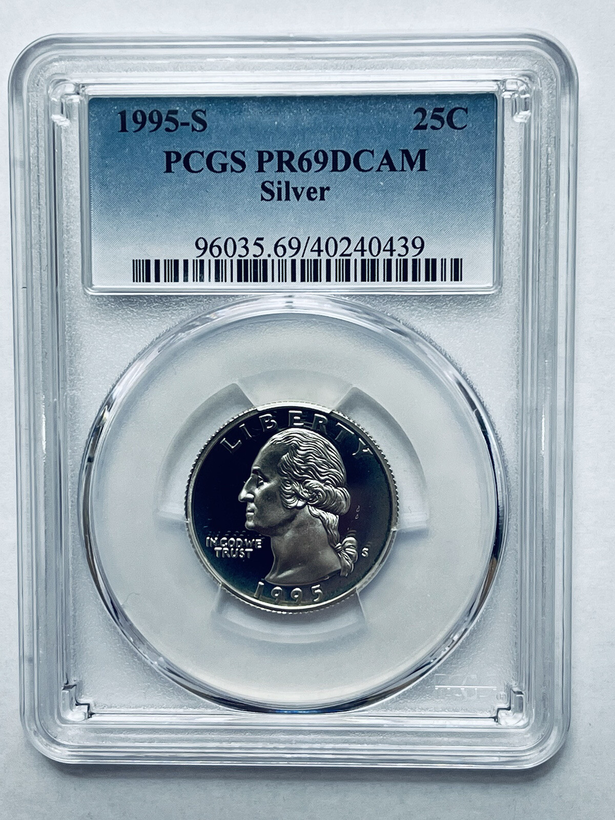 PCGS PR69DCAM 1997 S 25C シルバー ワシントン プルーフ PCGS PR69DCAM 1997 S 25C シルバー ワシントン プルーフ 1997-S