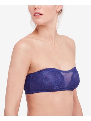 

FREE PEOPLE Intimates Синий однотонный бюстгальтер-бандо на каждый день из смеси нейлона Размер, OB762255A