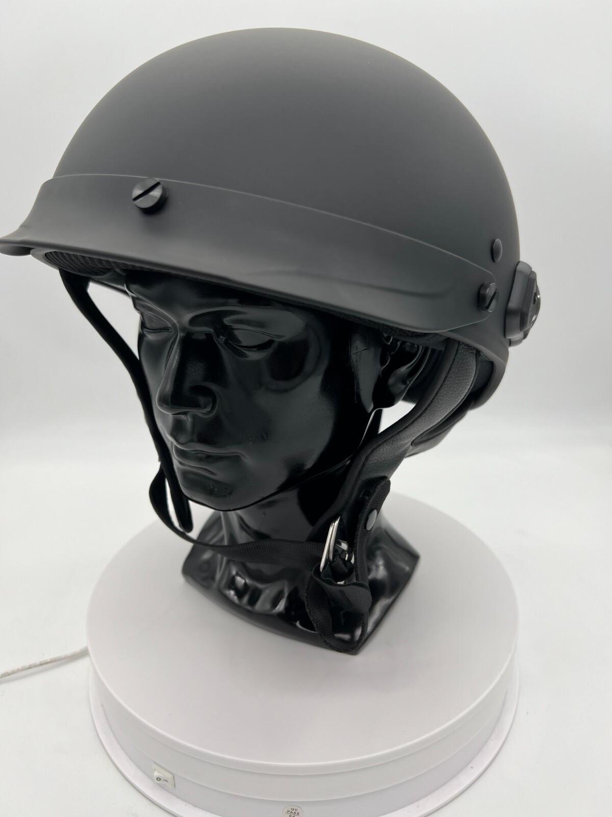 Sena Cavalry Matte Black Half Face Motorcycle Helmet Size X-