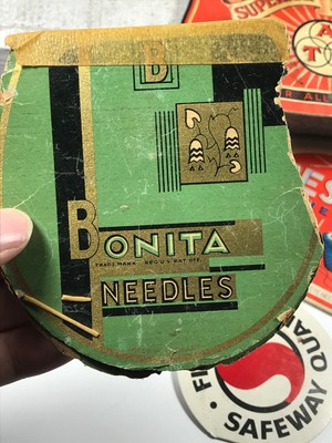 Lot (x5) Antique Vintage Needle Books Bonita Sewing Susan Besmaid Superior
