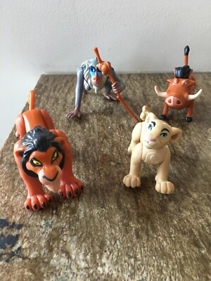 Disney's The Lion King Simba, Scar, Rafiki, & Pumba Poseable Toys 
