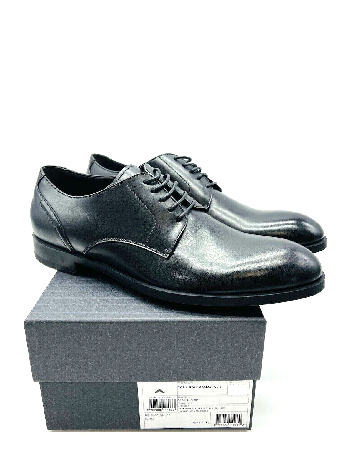 Ermenegildo Zegna (A4465X-NER) Derby Dress Shoes- Black Ermenegildo Zegna (A4465X-NER) Derby Dress Shoes- Black
